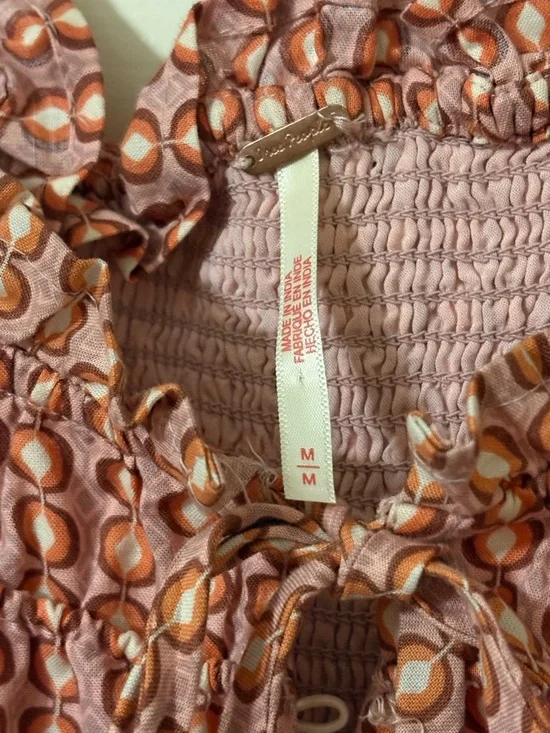 Free People Star Dip Cotton Mini Dress Sz Medium - Picture 8 of 13